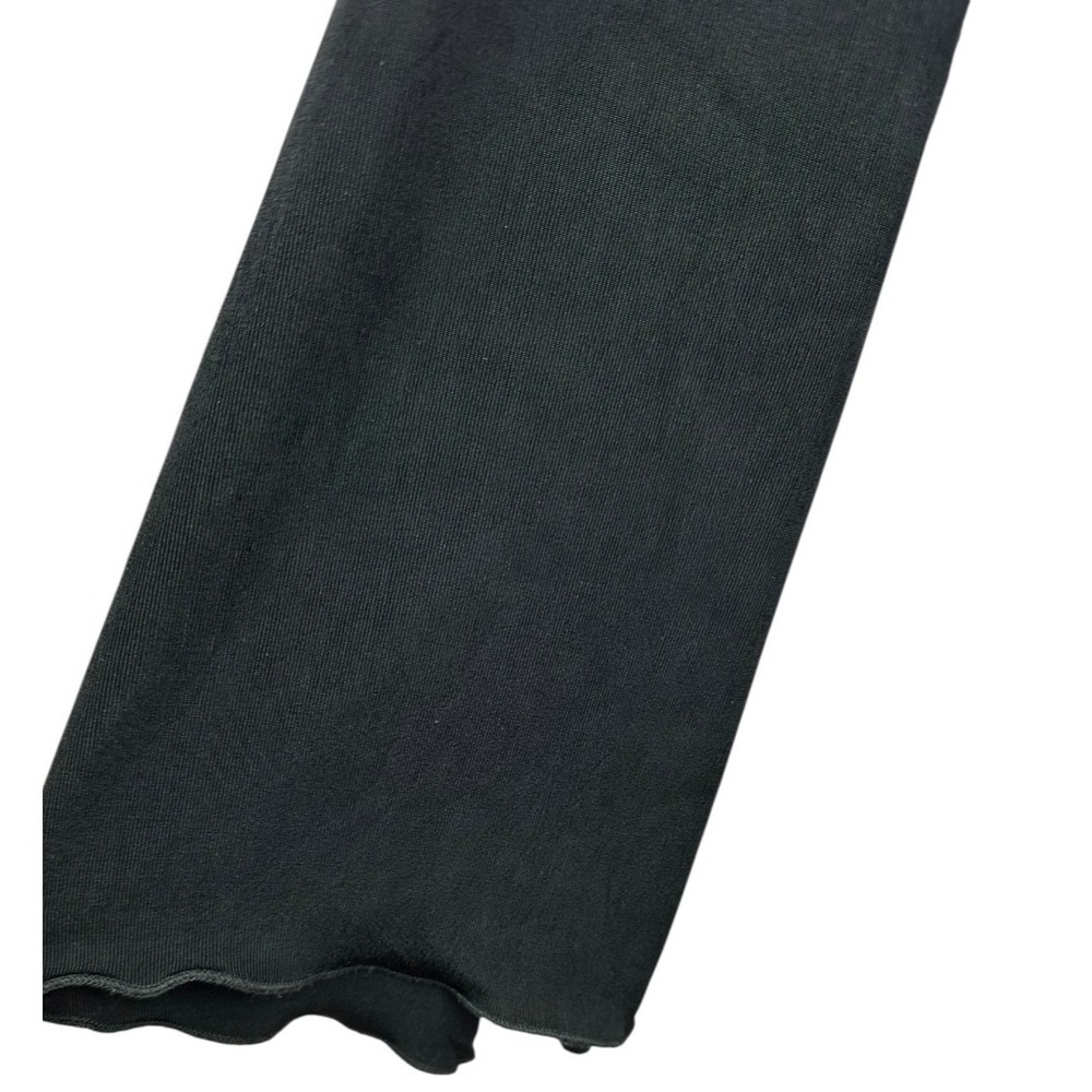 by Chico's Black Pullover Top Sz 1/Medium Asymmetric Hem & Sleeves Rayon/Spandex - Picture 5 of 8